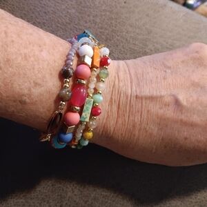 Colorful Beaded Bracelet 4 Strands